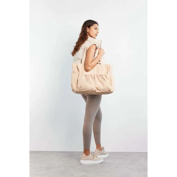 NWT Beis Sports Carryall Tote Duffle in Beige - Picture 2 of 8
